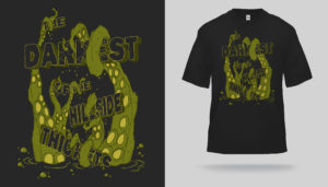 Thickets Tentacle Pool T-shirt designed by Ebon Aves Apparel - CLICK TO ENGORGE